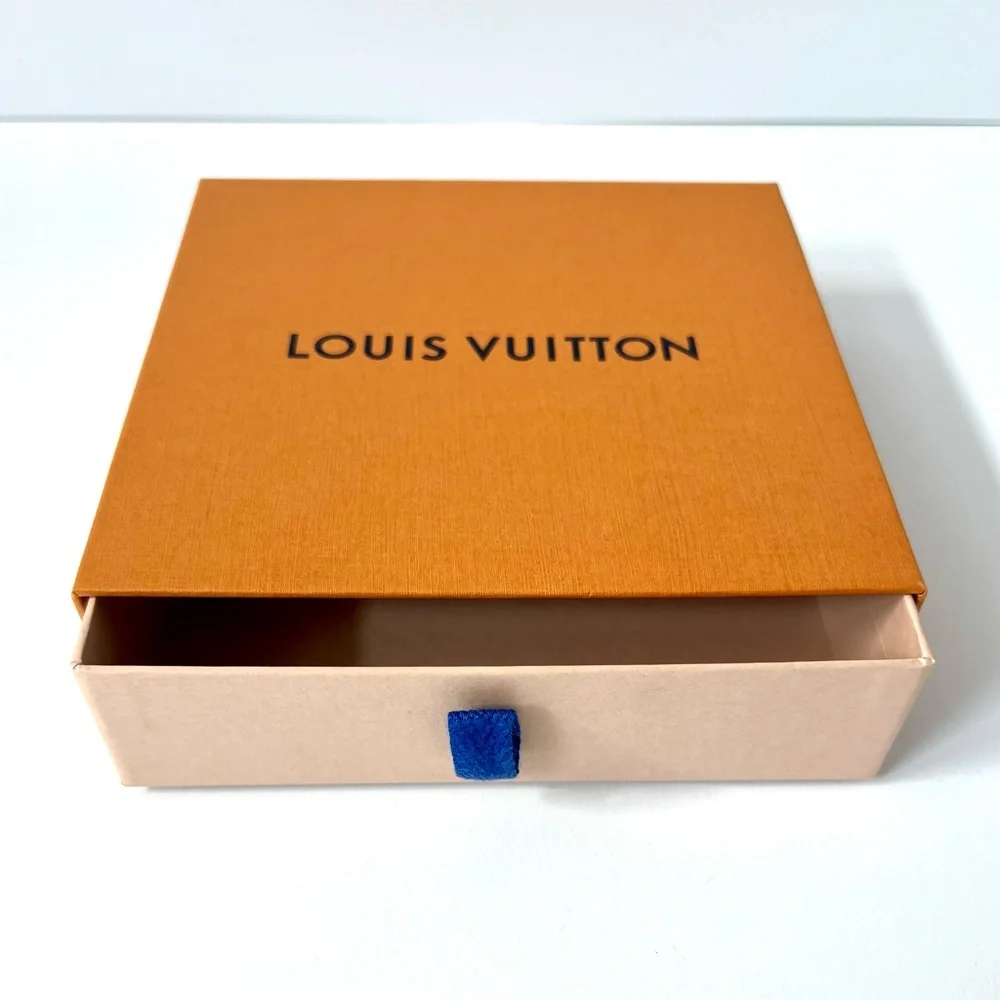 Louis Vuitton Signature Orange Sliding Gift Box, Size 6.75 x 6.75 x 1.75 in
